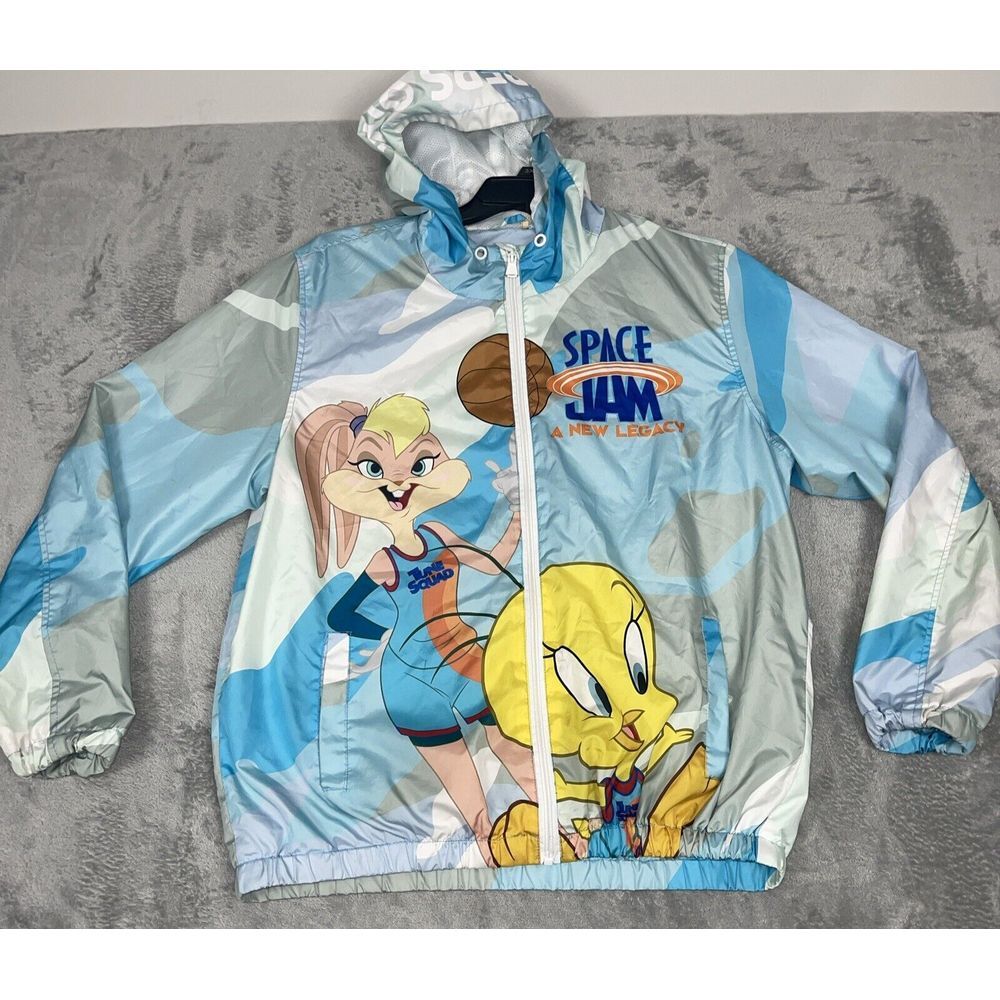 Space Jam A New Legacy Full Zip Hooded Jacket Tunes Squad‎ Tweety Lola Large